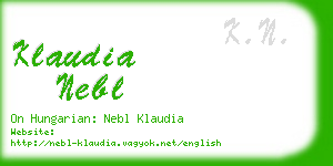 klaudia nebl business card